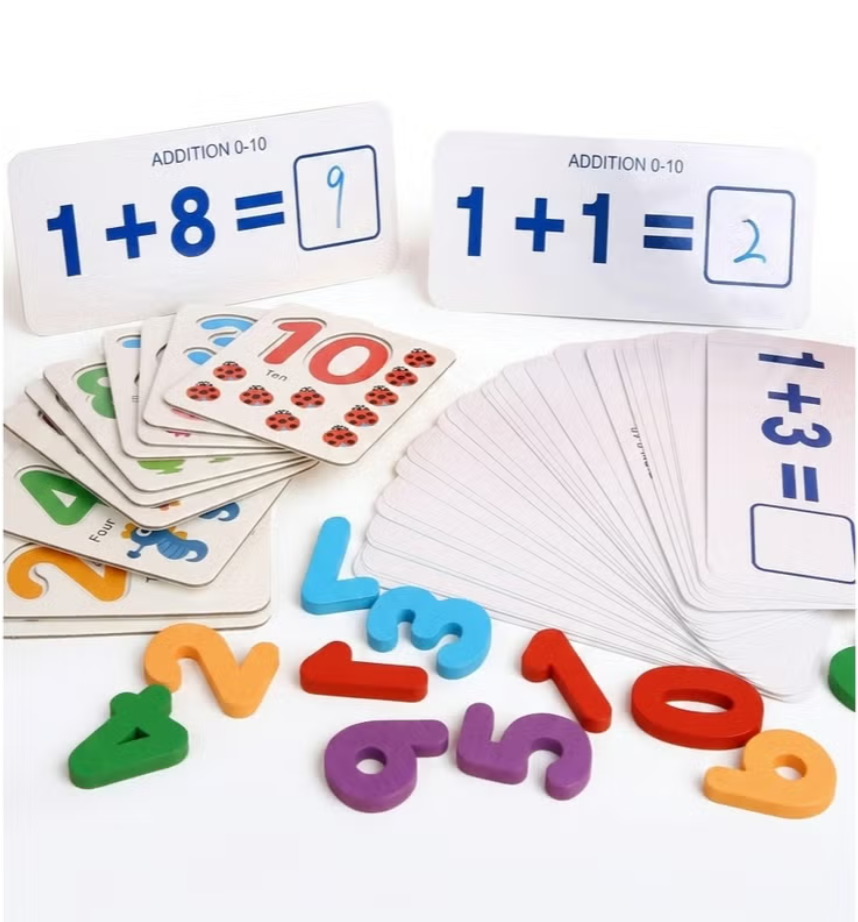 Kids Math Counting Sticks & Flash Cards – Preschool Learning Set