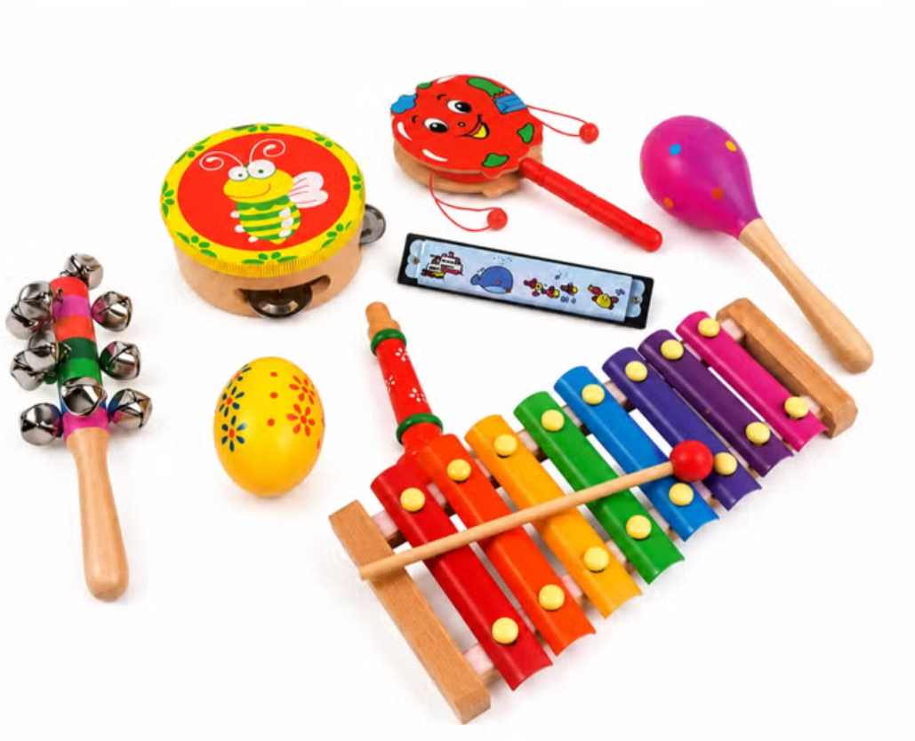 Kids Musical Instrument Set – Xylophone, Tambourine, Maracas & Bells