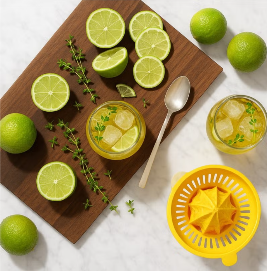 Manual Lemon Squeezer & Citrus Juicer with Container